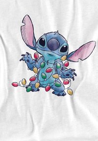 Disney LILO AND STITCH TANGLED CHRISTMAS LIGHTS SKETCH - Print T-shirt - white