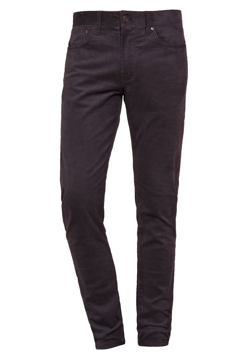 Svarta slim-fit jeans tillverkade av bomullsmix. Har en klassisk fem-fickdesign med metallnitar och dragkedjestängning.