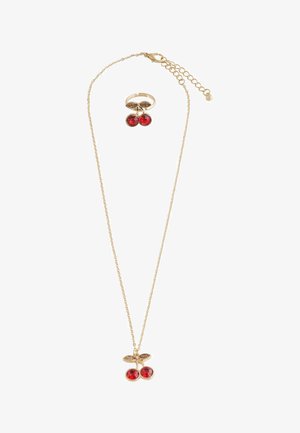 SET - Grandinėlė - gold-coloured cherry