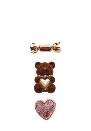 SET OF 3 CONTRAST SWEET BADGES - Brooch - gold-coloured