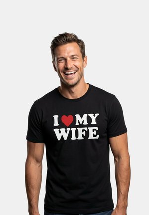 I LOVE MY WIFE - Camiseta estampada - i love my wife black