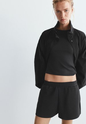 PULL&BEAR SPORTS SHORTS - Kratke hlače - black