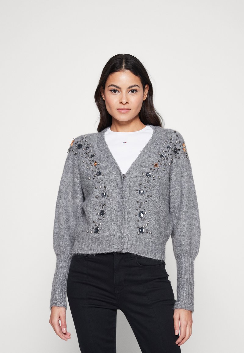 ONLY ONLJULIA BATWING CARDIGAN - Chaqueta de punto - medium grey melange