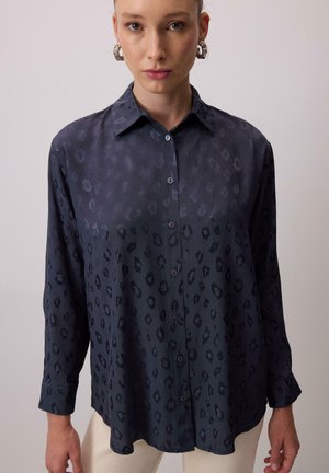 Gombos blúz - indigo