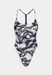 adidas Originals PRIDE - Badeanzug - crystal white/clear sky/yellow/pink spark