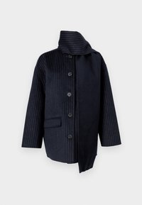SLFPAM HANDMADE SCARF STRIPE - Halflange jas - dark sapphire