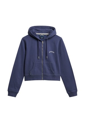 Superdry & Co, SUPERDRY ESSENTIAL LOGO CROPPED ZIP HOODIE.. - Sudadera con cremallera - mariner navy