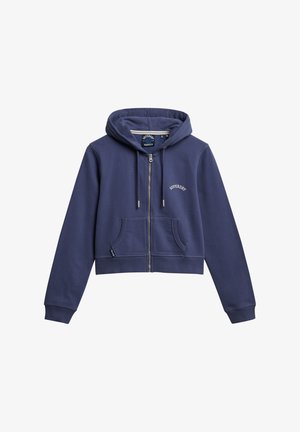 Superdry & Co, SUPERDRY ESSENTIAL LOGO CROPPED ZIP HOODIE.. - Sudadera con cremallera - mariner navy