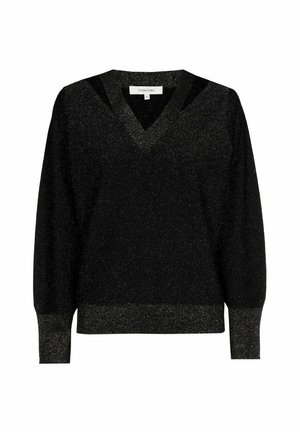 PULLOVER MIT V-AUSSCHNITT - Pullover - zwart