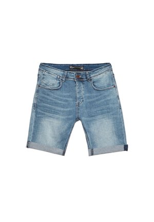 INSIDE, BERMUDA DENIM EFECTO LAVADO - Shorts vaqueros - azul