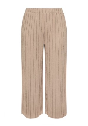 Yours Clothing WIDE LEG - Pantalon classique - light beige