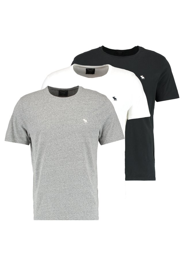 3 PACK - T-Shirt basic - white/grey/black