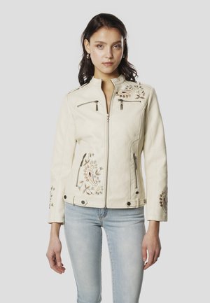 Chaqueta de cuero sintético - crudo   off-white