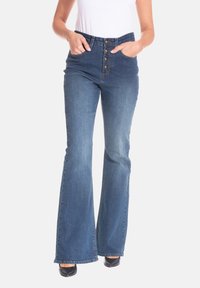 Rica Lewis TAILLE HAUTE - Jean bootcut - bleu