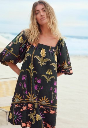 Next PUFF SLEEVE  - Freizeitkleid - black floral print