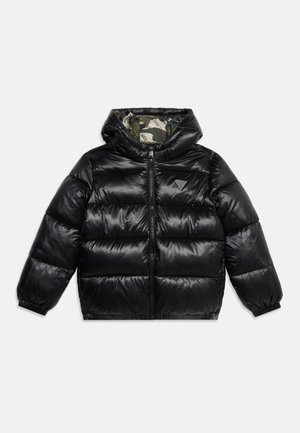Guess, HOODED PUFFER - Vinterjakker - jet black
