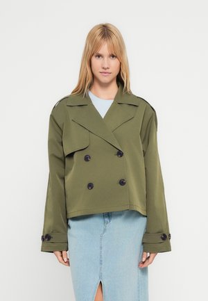 JJXX JXCARLIE SHORT TRENCHCOAT - Ballonkabát - dusty olive
