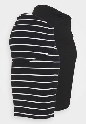 2 PACK - Pouzdrová sukně - black/multi-coloured