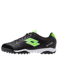 Lotto STADIO 300 II TF - Voetbalschoenen voor kunstgras - all black/spring green