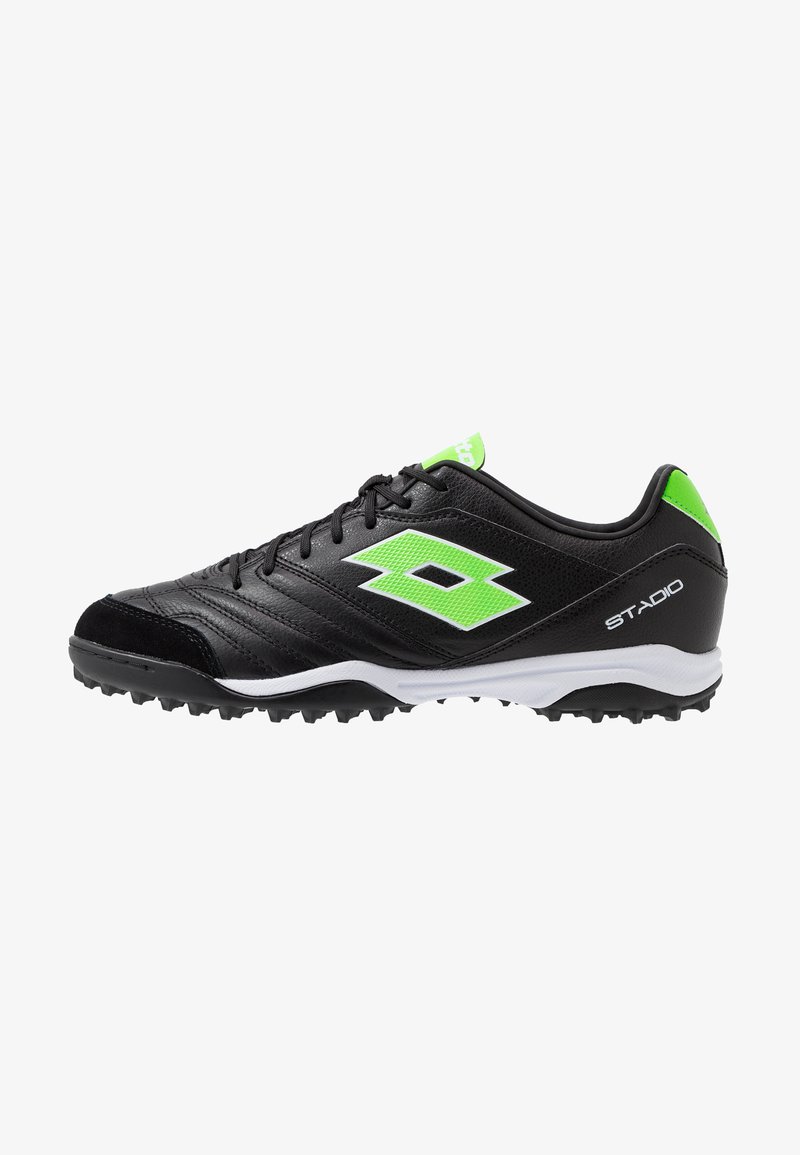 Lotto STADIO 300 II TF - Voetbalschoenen voor kunstgras - all black/spring green