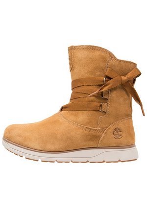 Bottines à lacets - cognac