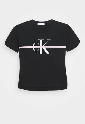 MONOGRAM STRIPE - T-shirt z nadrukiem - black