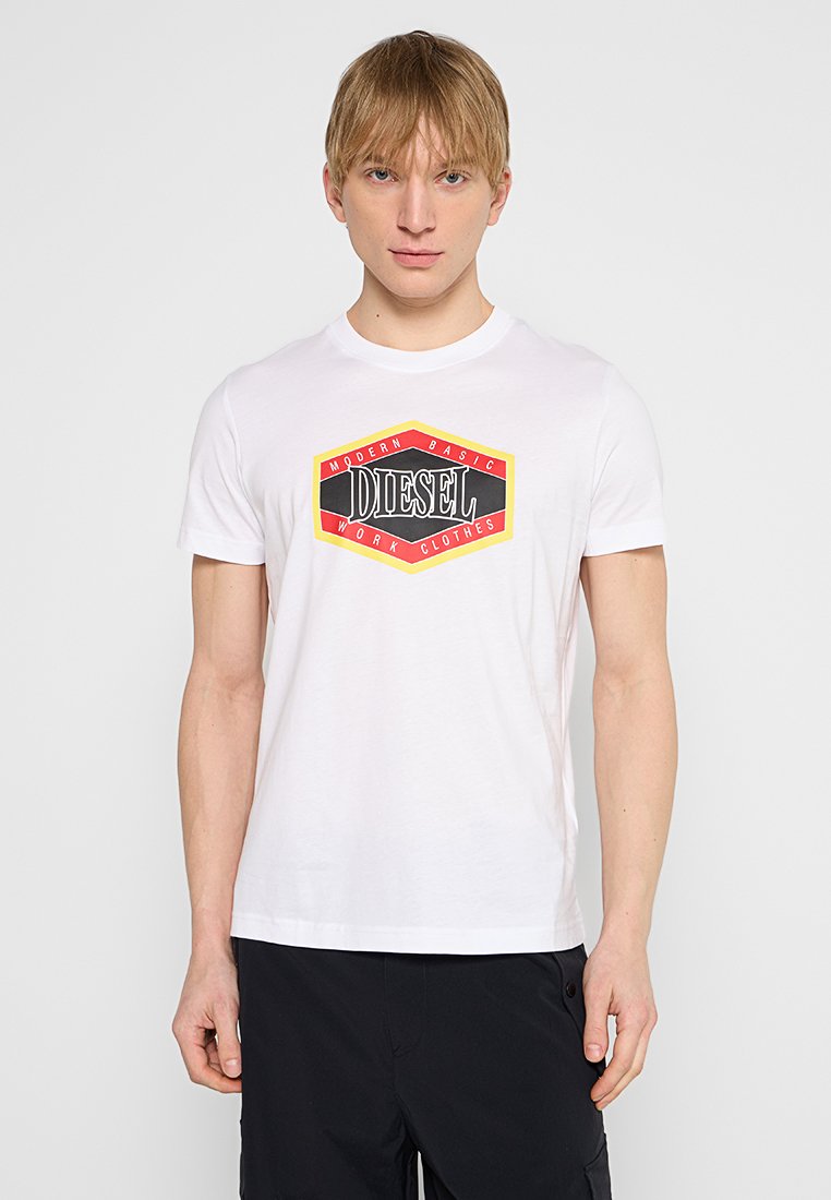 Diesel T-shirt print wit