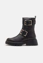 wonders black ankle boots