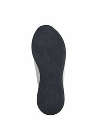 Suola delle scarpe in gomma nera con superficie texturizzata, caratterizzata da scanalature per la trazione e un design contornato per il comfort. Taglia 42 indicata.