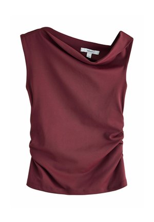 AYSMMETRIC SHOULDER SLEEVLESS  - Linne - burgundy red