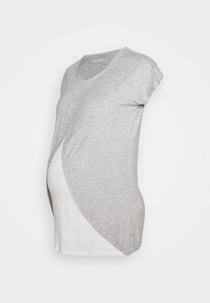 BASIC NURSING TOP - Triko s potiskem - mid grey mélange