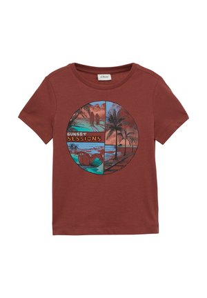 T-Shirt print - rubinrot