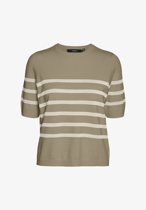 Vero Moda VMSABA - T-shirts print - silver mink