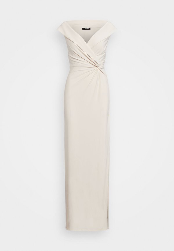 JERSEY OFF THE SHOULDER GOWN - Occasion wear - mascarpone cream4