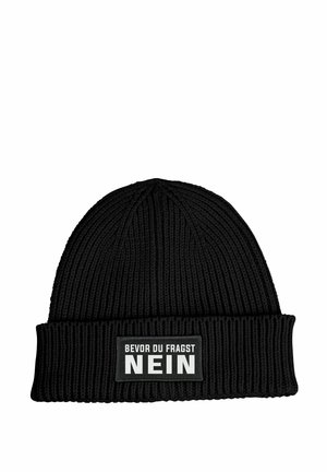 PATCH MIT SPRUCH BEVOR DU FRAGST - NEIN AUFDRUCK LUSTIG - Beanie - schwarz