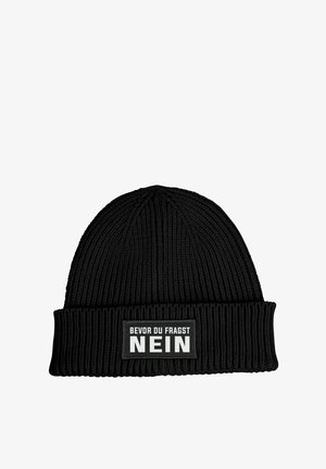 MoonWorks PATCH MIT SPRUCH BEVOR DU FRAGST - NEIN AUFDRUCK LUSTIG - Mütze - schwarz