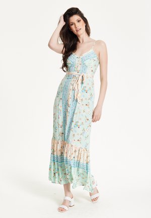 BOHO FLORAL TIE FRONT - Maxi dress - green