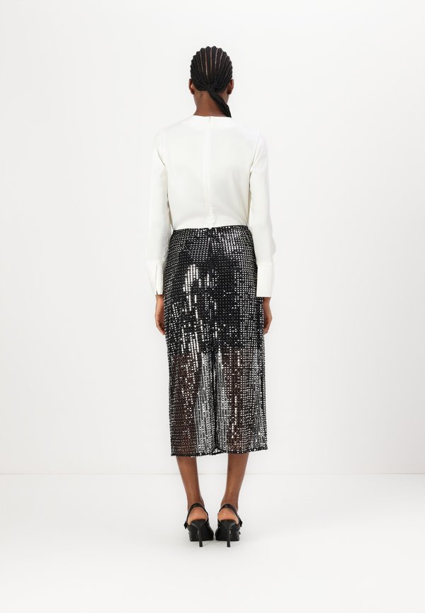 SOLINA SEE THROUGH MIDI SKIRT - Pencil skirt - midnight3
