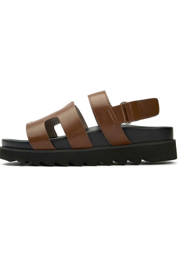 BRAZIL ANKLE STRAP - Platform sandals - tan