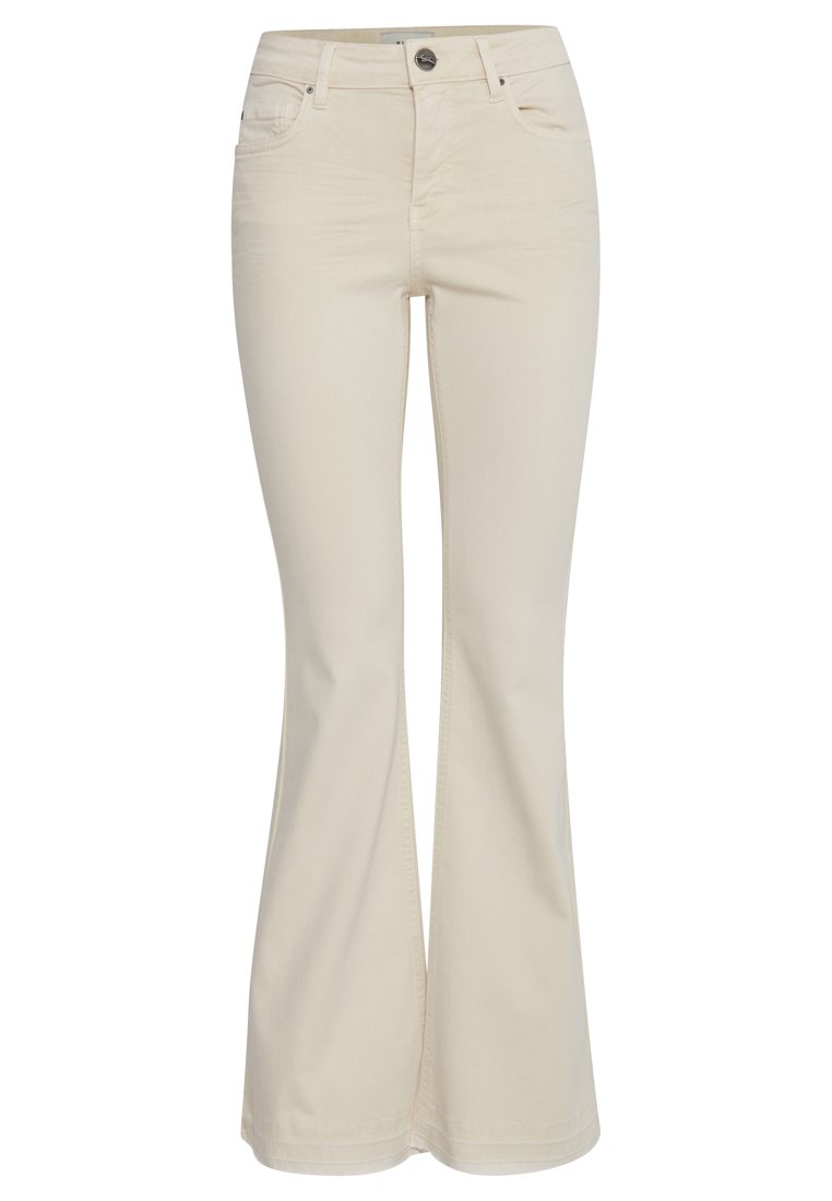 PULZ Flared Jeans zandkleur