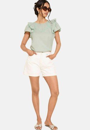 REGULAR FIT - SHORT SLEEVE 
 - Print T-shirt - sage green