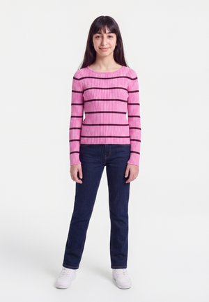 ONLY GIRLS KOGIBI LS RIB BOATNECK CP KNT NOOS - Striktrøje - cyclamen