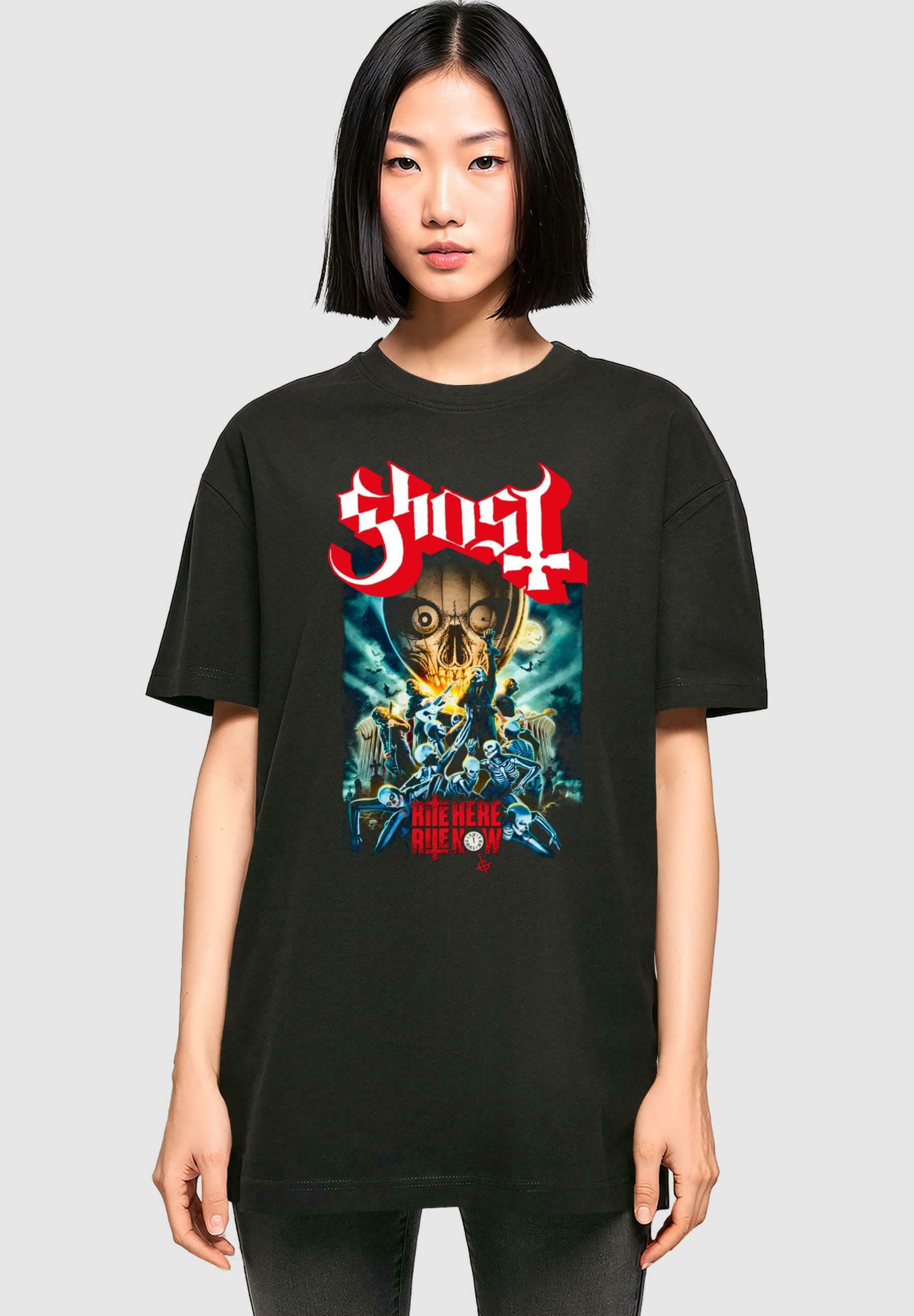 Tiktok Band Tees Camiseta Rock Primark Mens Black Ghost Graphic T