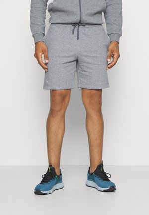Under Armour RIVAL FLEECE - Sports shorts - castlerock light heather/white