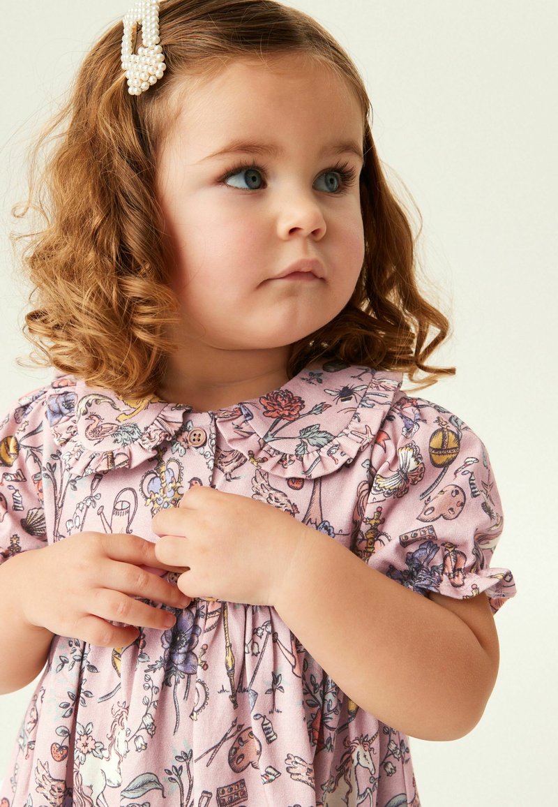 Next SHORT SLEEVE TEA DRESS Freizeitkleid pink coronation/pink