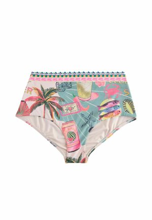 Bikini-Hose - green pink lobster conversational