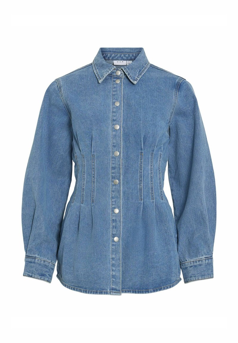 VILA Chaqueta vaquera medium blue denim/blue denim