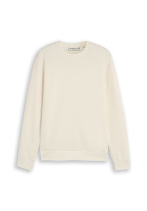 TOM TAILOR DENIM, TOM TAILOR DENIM STRICK & SWEATSHIRTS BASIC SWEATSHIRT - Sweatshirt - gardenia white