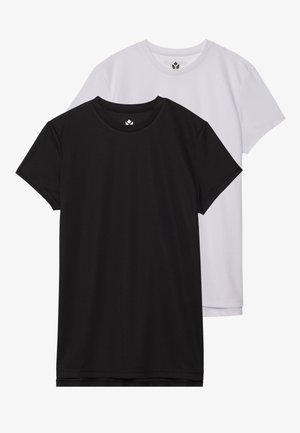 Even&Odd active 2 PACK - Sports T-shirt - black/white