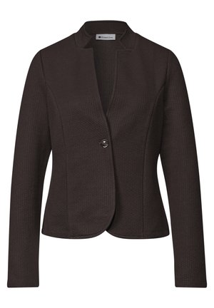 Street One, BLAZER MIT REVERSKRAGEN UND STRUKTUR - Blazer - black coffee mel